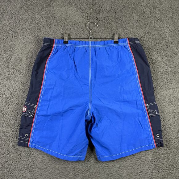 Vtg Polo Sport Board Shorts Mens XL Blue Bathing Suit Cargo 90s Y2K - Picture 8 of 15